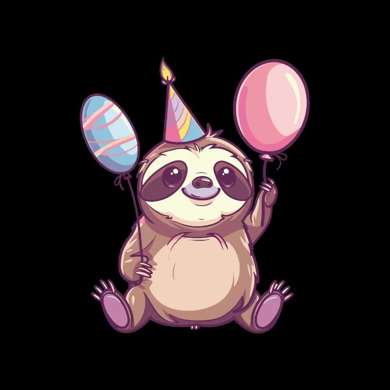 Faultier Geburtstag Comic Niedlich