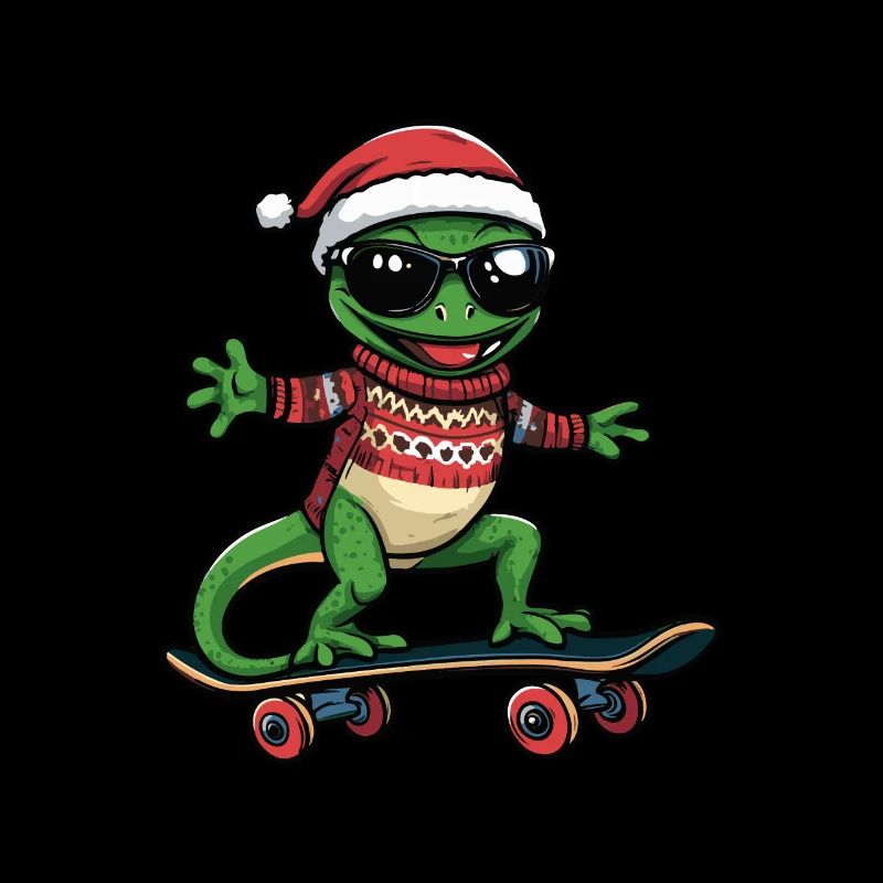 Lézard Noël Drôle