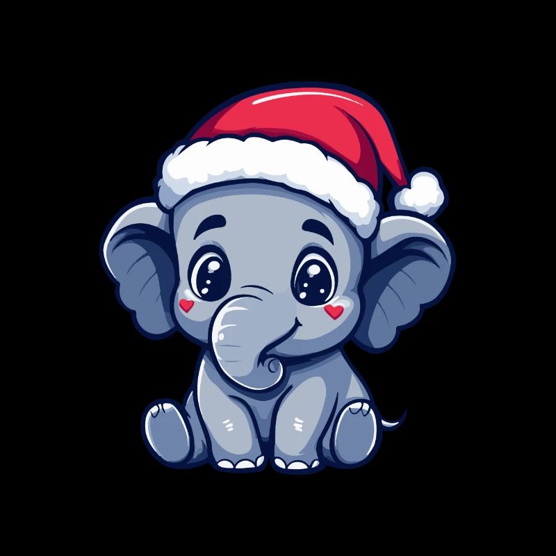 Éléphant Noël Mignon