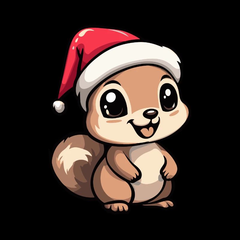 Écureuil Noël mignon