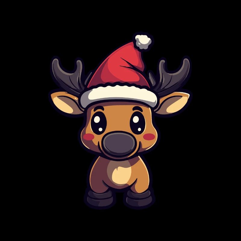 Moose Christmas Cute