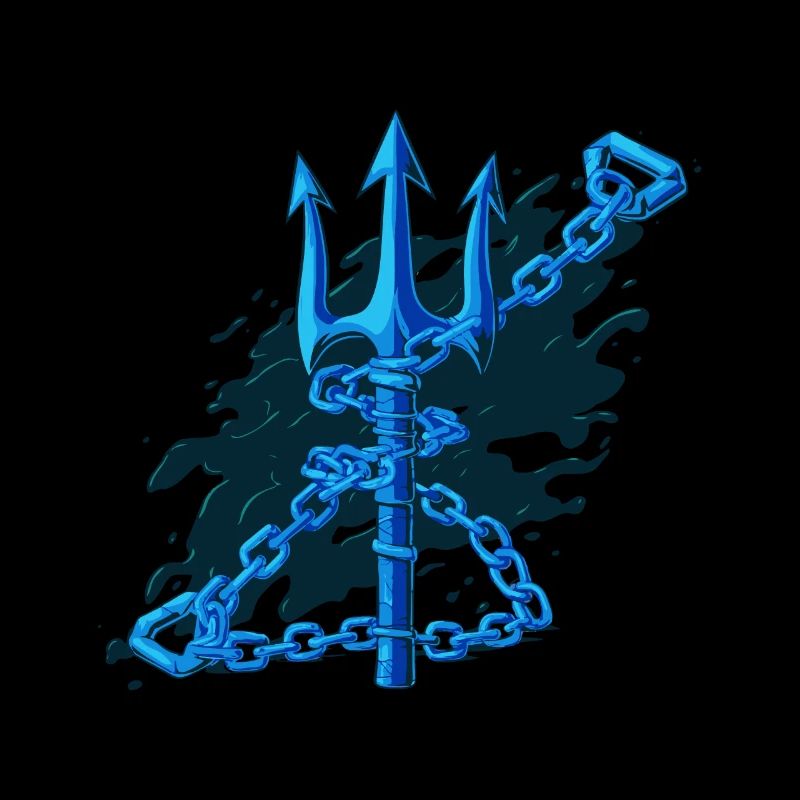 CHAINS WRAPPED AROUND THE TRIDENT