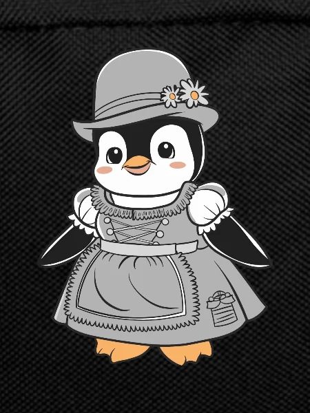 Cute Penguin in Dirndl Costume