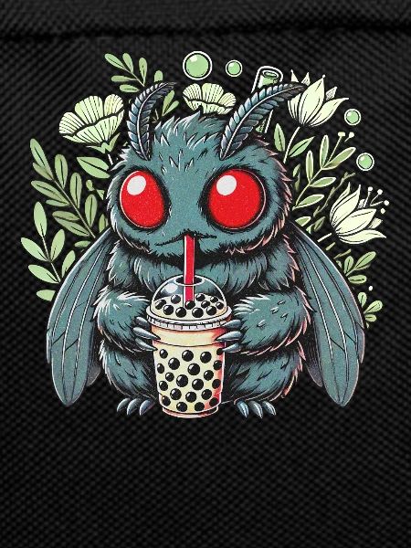 Funny Mothman with Bubble Tea