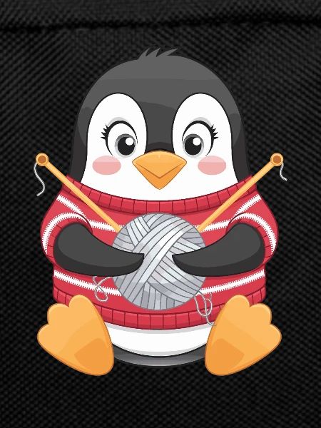 Cute Penguin Knitting Motif