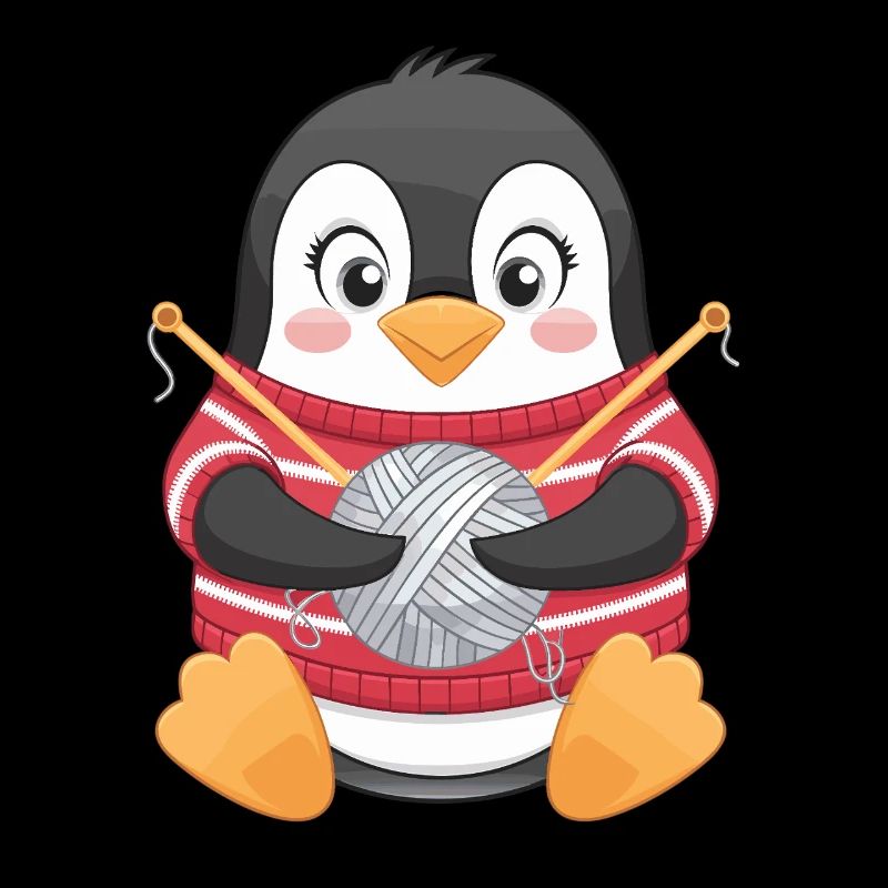 Motif de tricot pingouin mignon