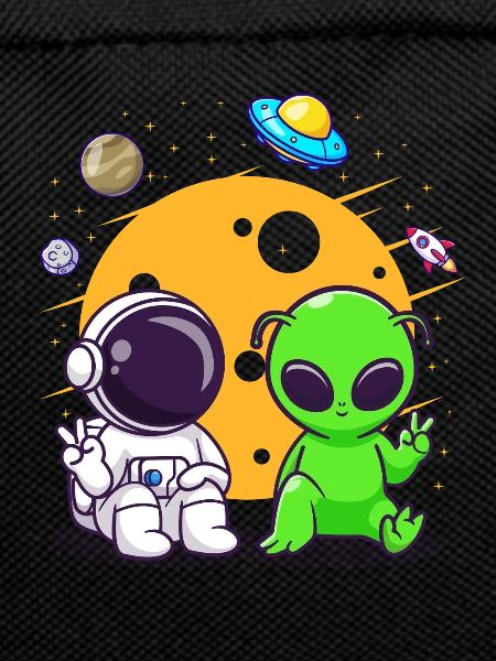 Astronaut Alien Chilling In Space