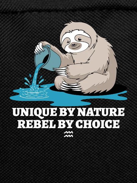 Aquarius-Zodiac Sloth Unique Natural