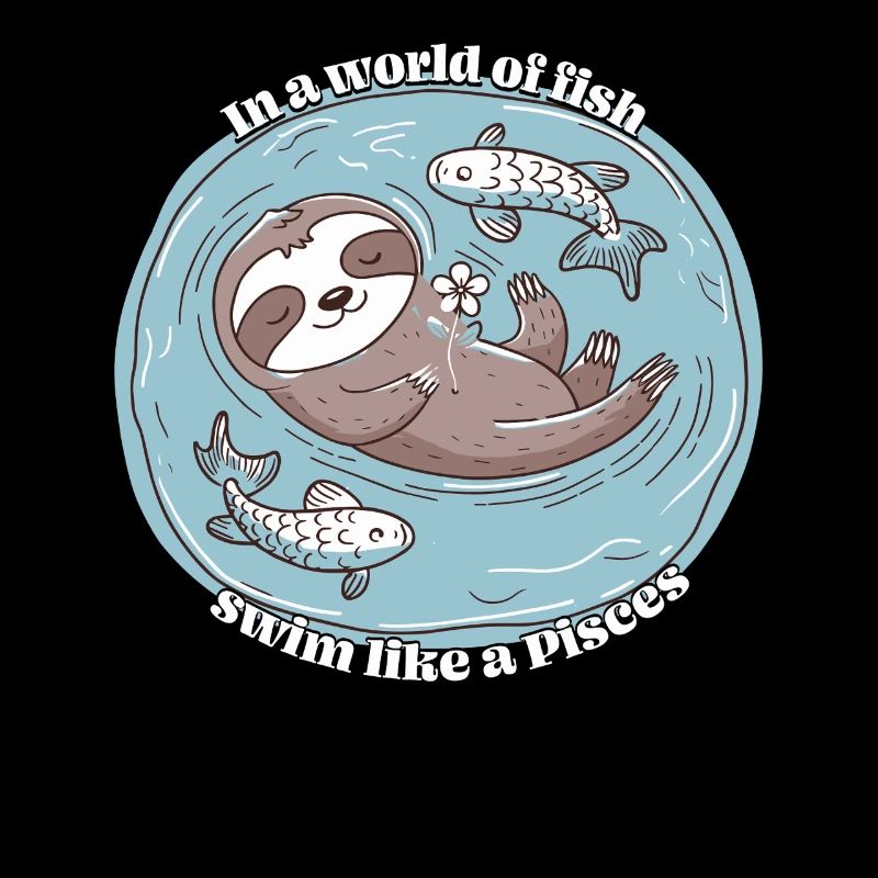 Pisces Zodiac Sloth: Swim Like a Fish