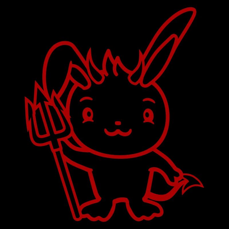 Bunny Devil Demon Evil Satan Hell Trident Costume
