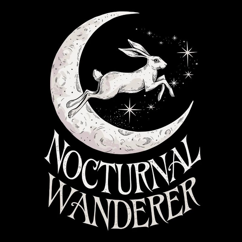 Nocturnal Wanderer Hare on Moon