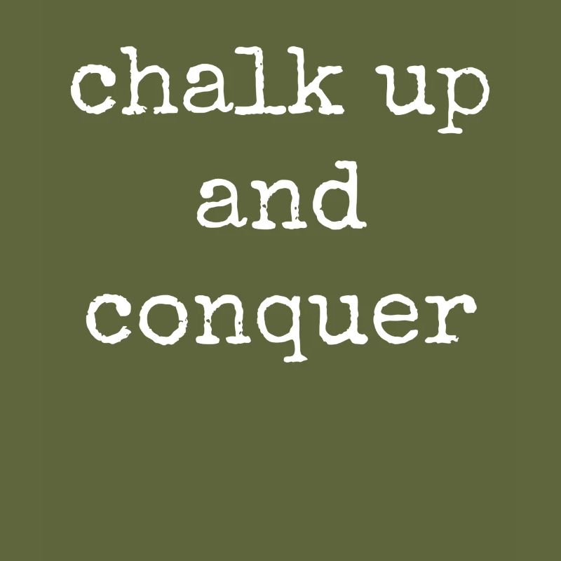 Boulderer Chalk Up et Conquer Bloc