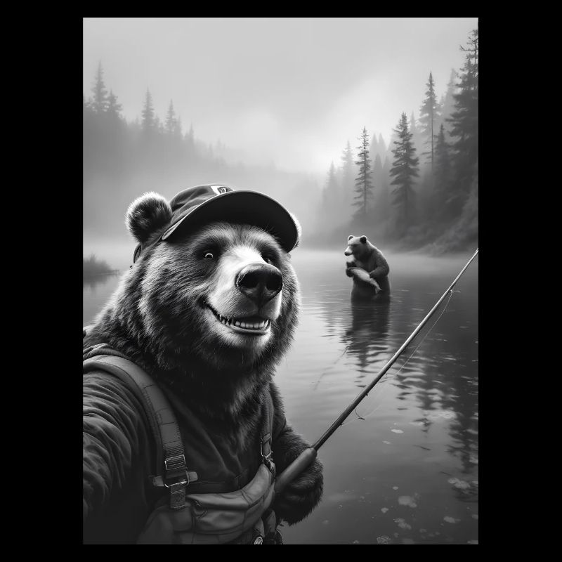 Fischerei Bär Selfie