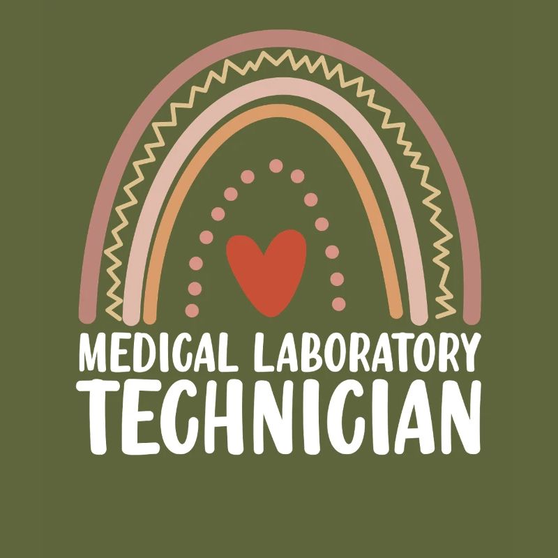 Medical Laboratory Technician Boho Rainbow Funny