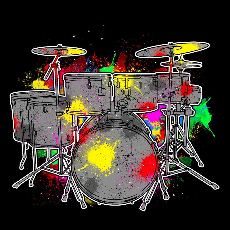 Drums in colors for drummers and drummers