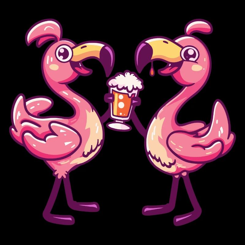 Flamingo Comic Beer Party Drink