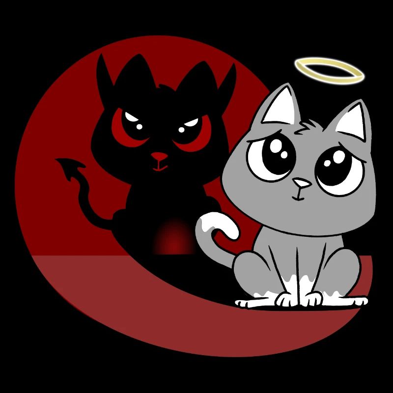 Quoi? I Was’s Not - Devil Angel Evil Cat