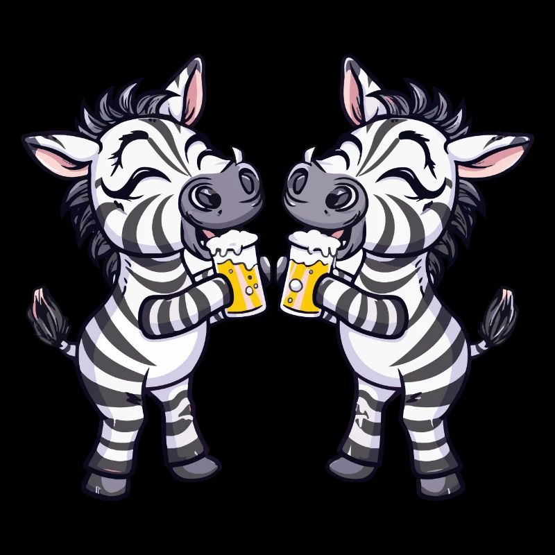 Zebra Comic Beer Funny Booze