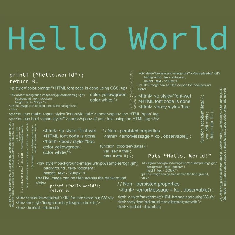 Hello World - Computer Pr... Programmierer & Nerd