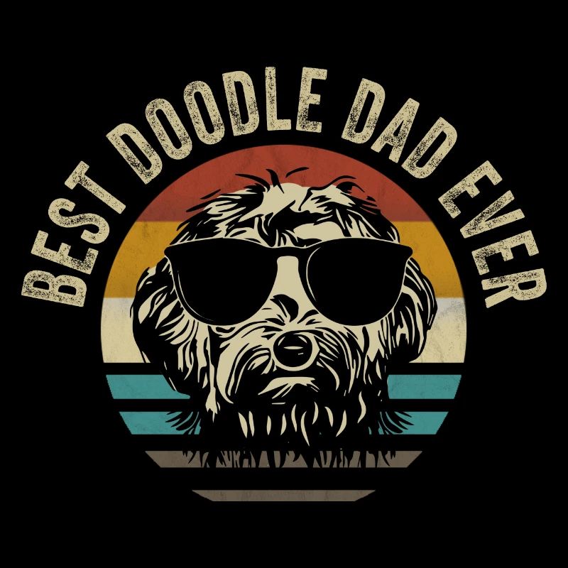 Goldendoodle Dog Dad Doodle Funny Retro Gift