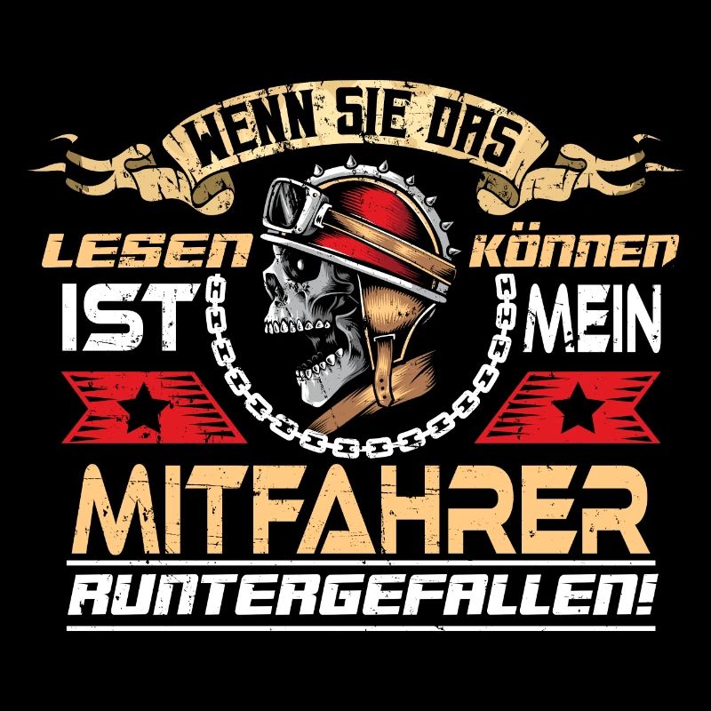 Motorrad Mitfahrer Runtergefallen