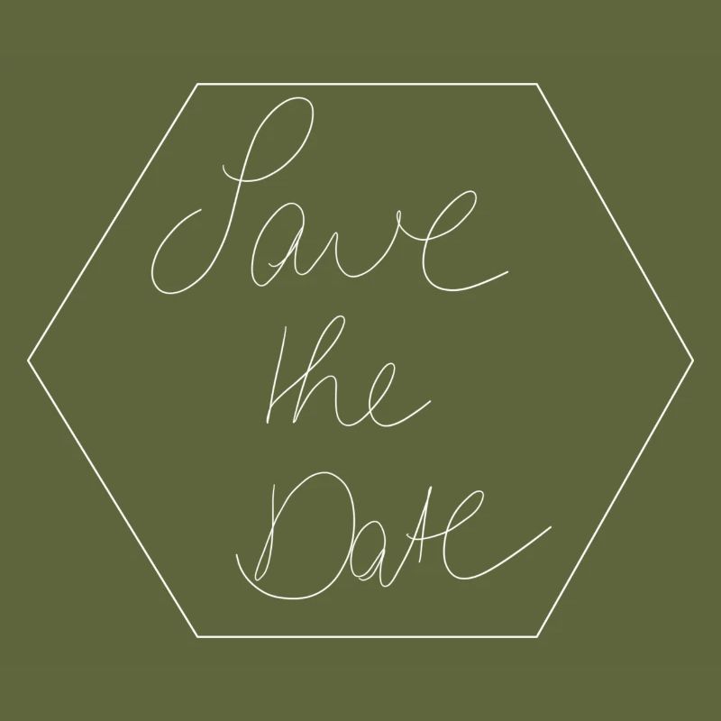 Save The Date Calligraphy Minimalism