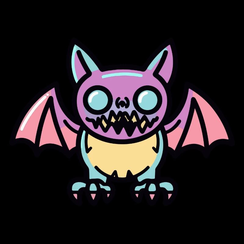Fledermaus Halloween Comic Lustig