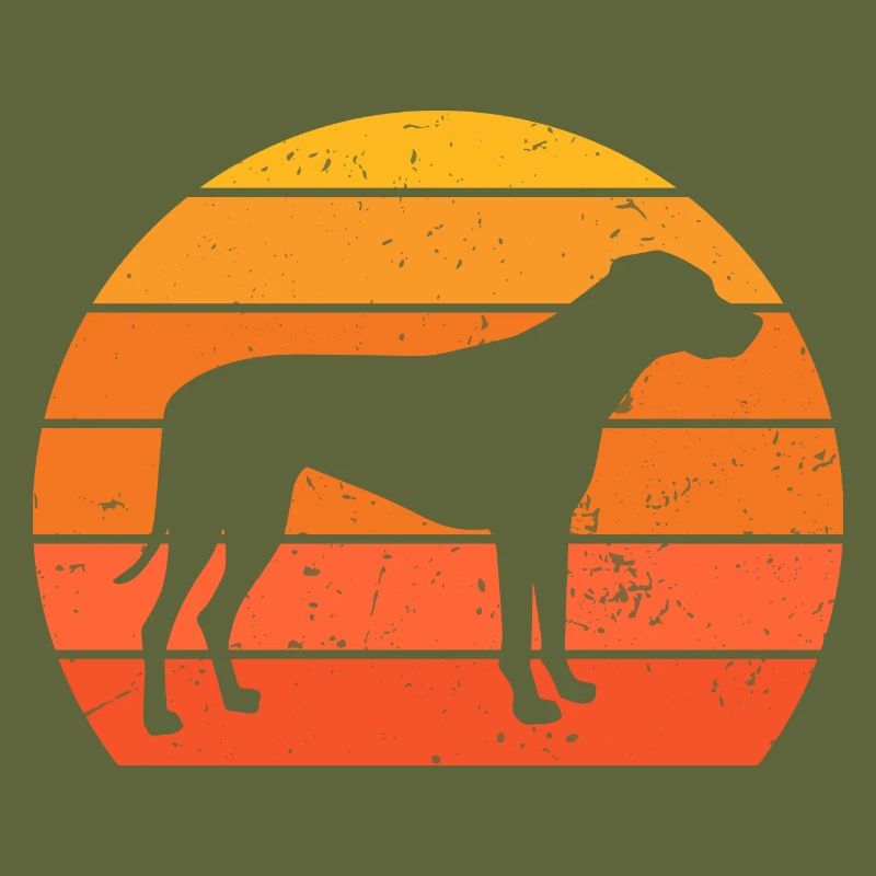 Rhodesian Ridgeback Lover Gift Vintage Sunset Dog