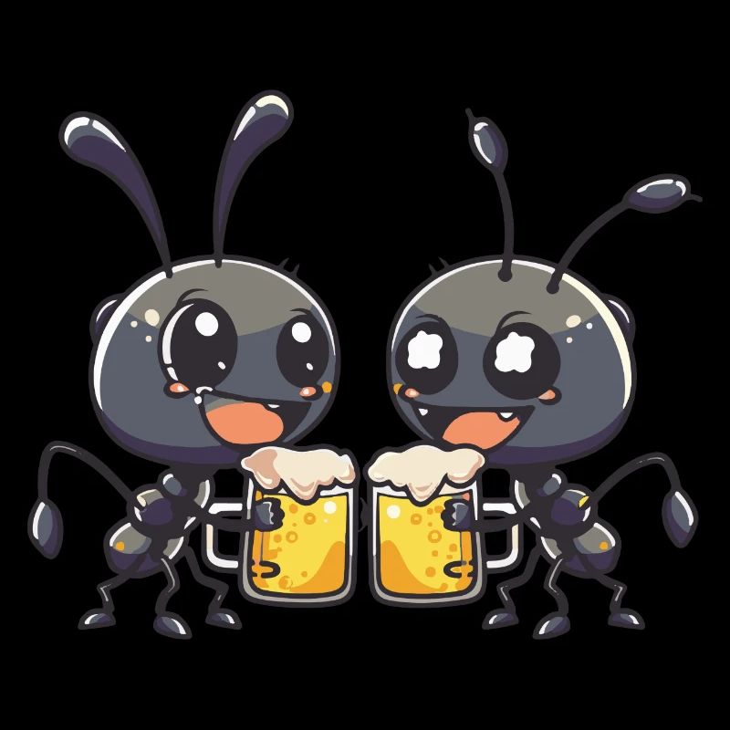 Fête drôle de bière de fourmi
