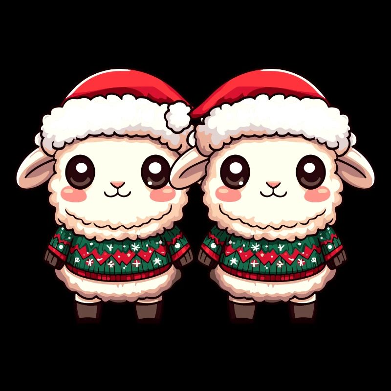 Équipe de Noël des moutons