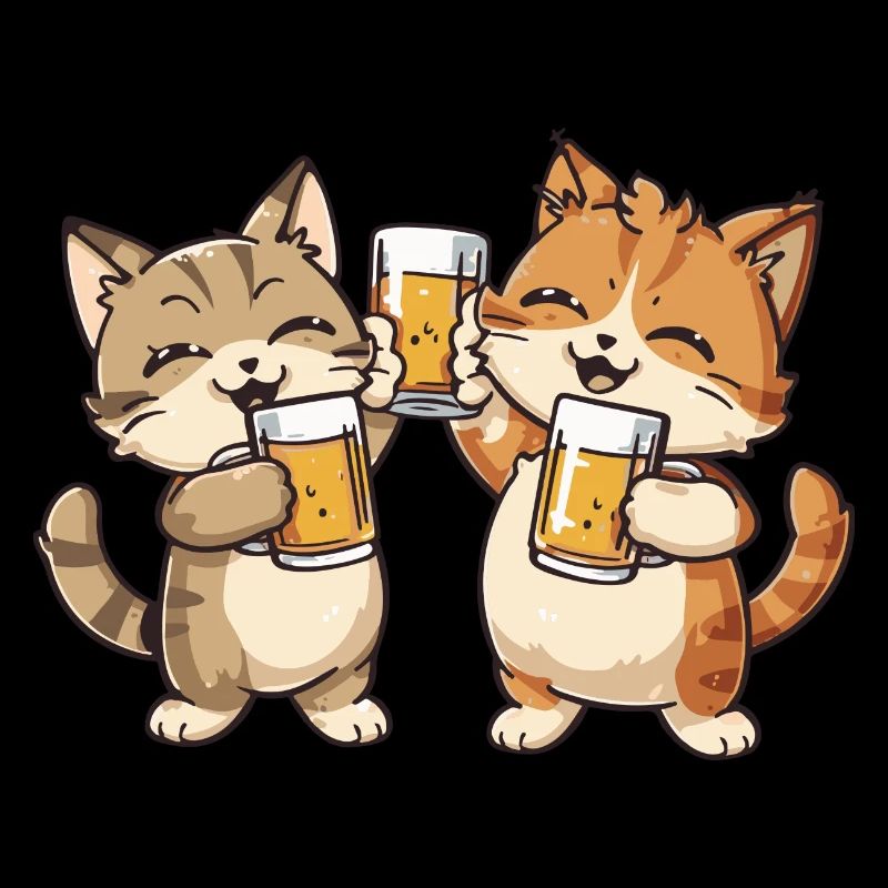 Cat Comic Beer Funny Booze