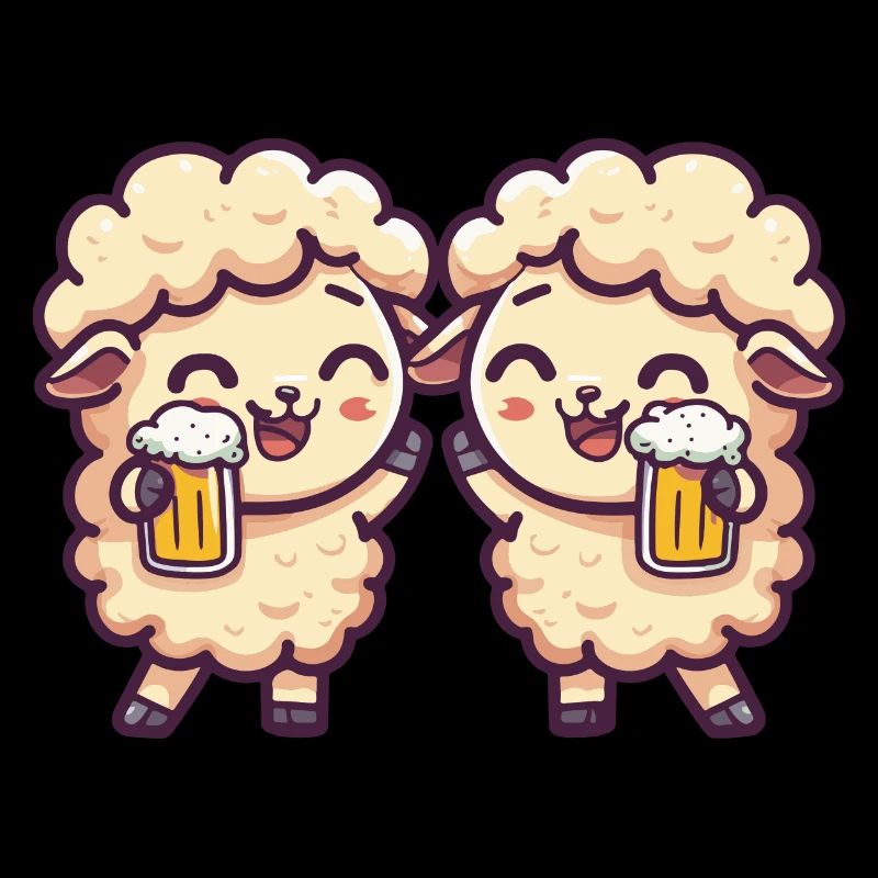 Sheep Comic Beer Funny Booze