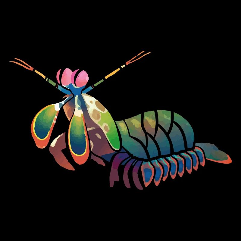 Rainbow Peacock Mantis Shrimp Colorful Shrimp Gift