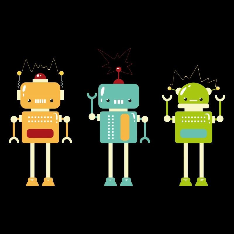 Funny Robot Technology Cute Colorful Robots