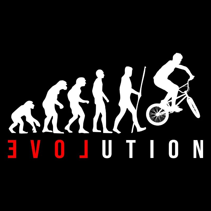 Evolution des Mannes BMX Fahrrad Sprung Trick jump