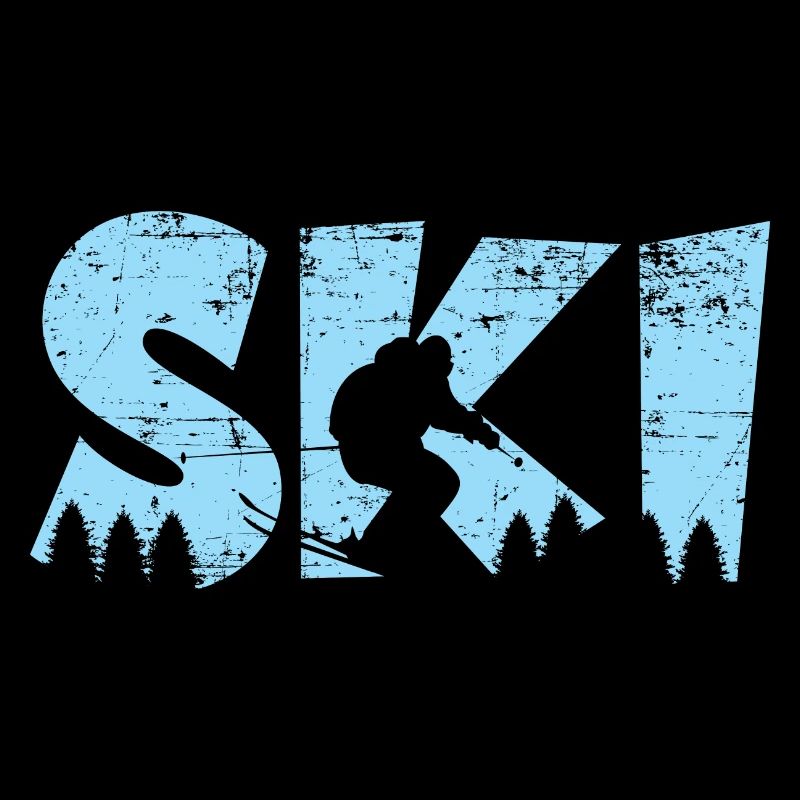 Skier Blue Skiing Holiday
