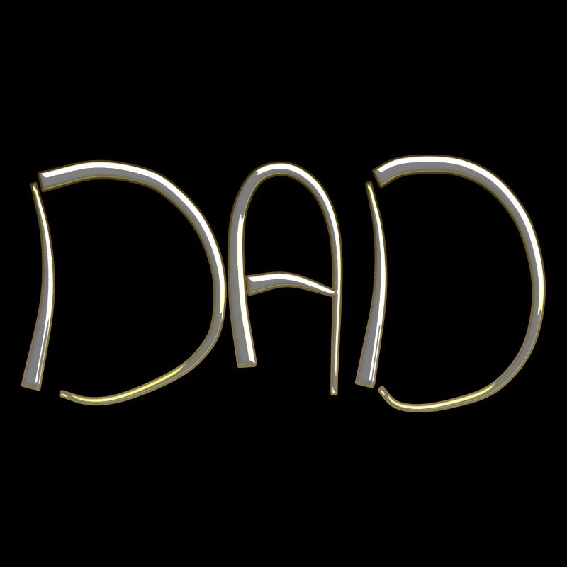 Father Dad Calligraphy Minimalism