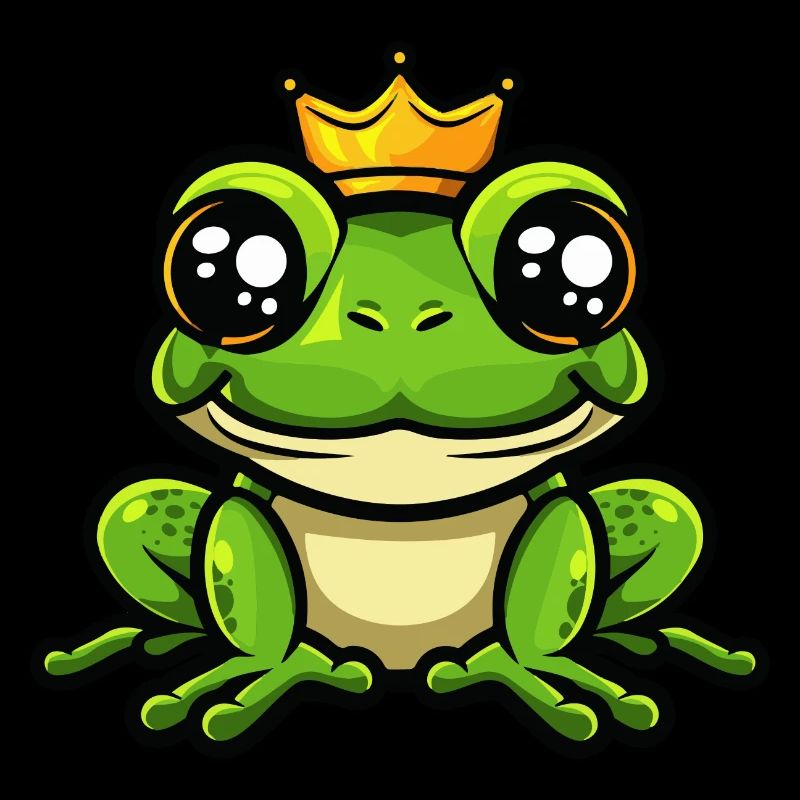 Frosch Comic Krone