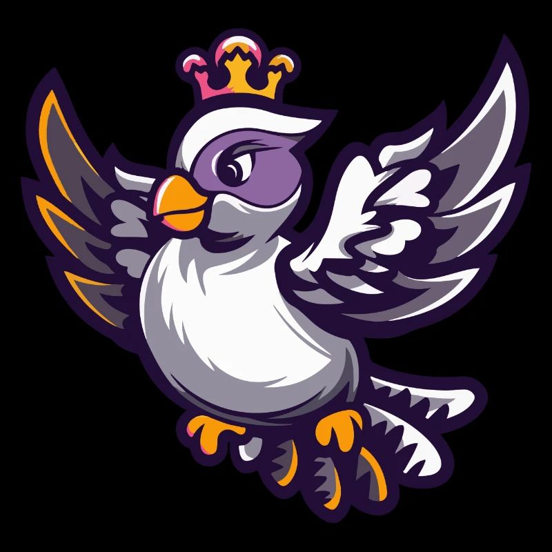 Dove Bird Comic Crown