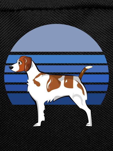 Brittany Dog Blue Retro