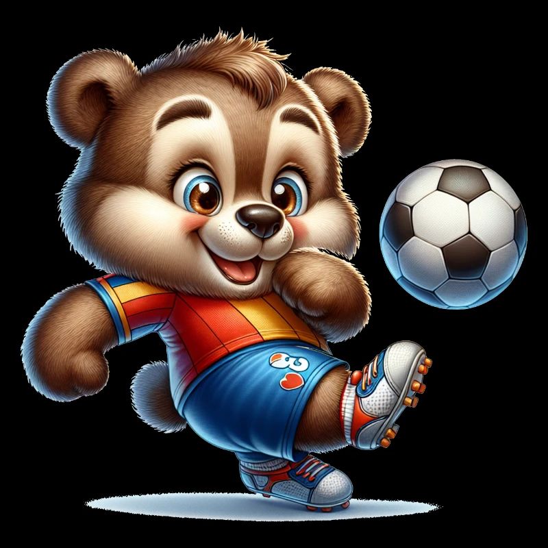 Cute Soccer Player Bear