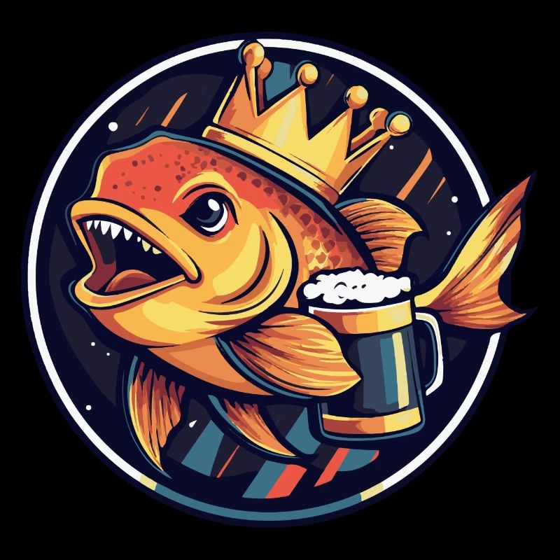 Piranha Fische Bier Comic