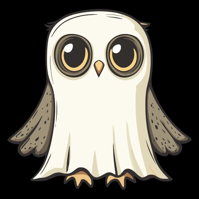 Owl Halloween Funny Ghost