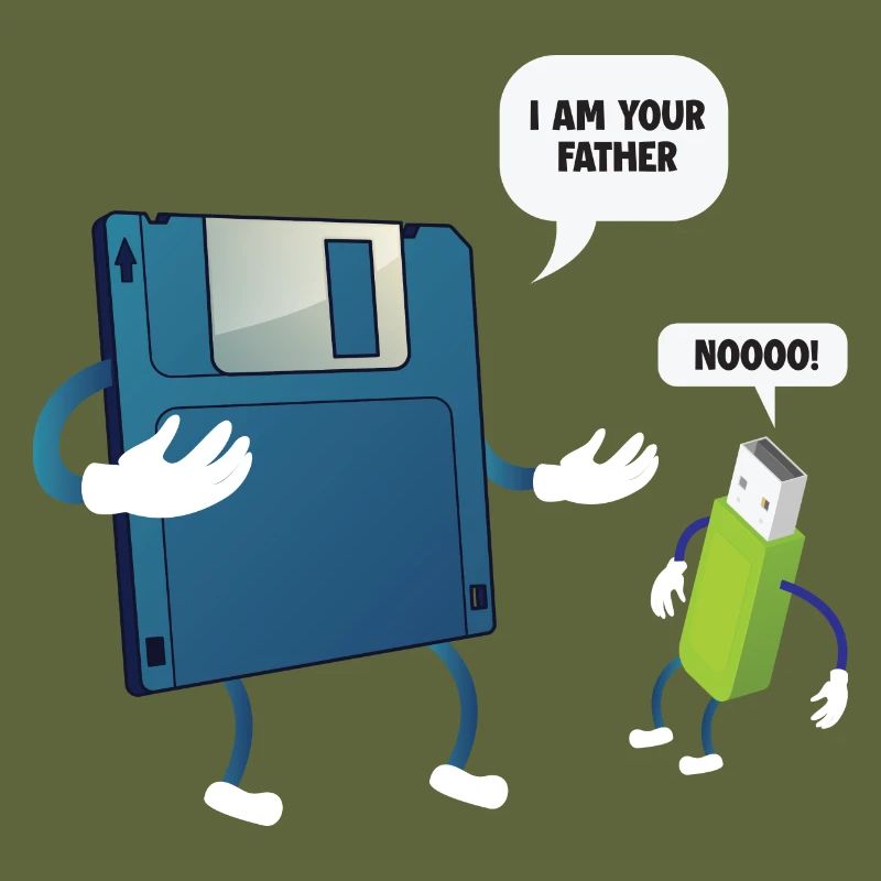 Father _ Son Disque Floppy ... Programmeur & Nerd
