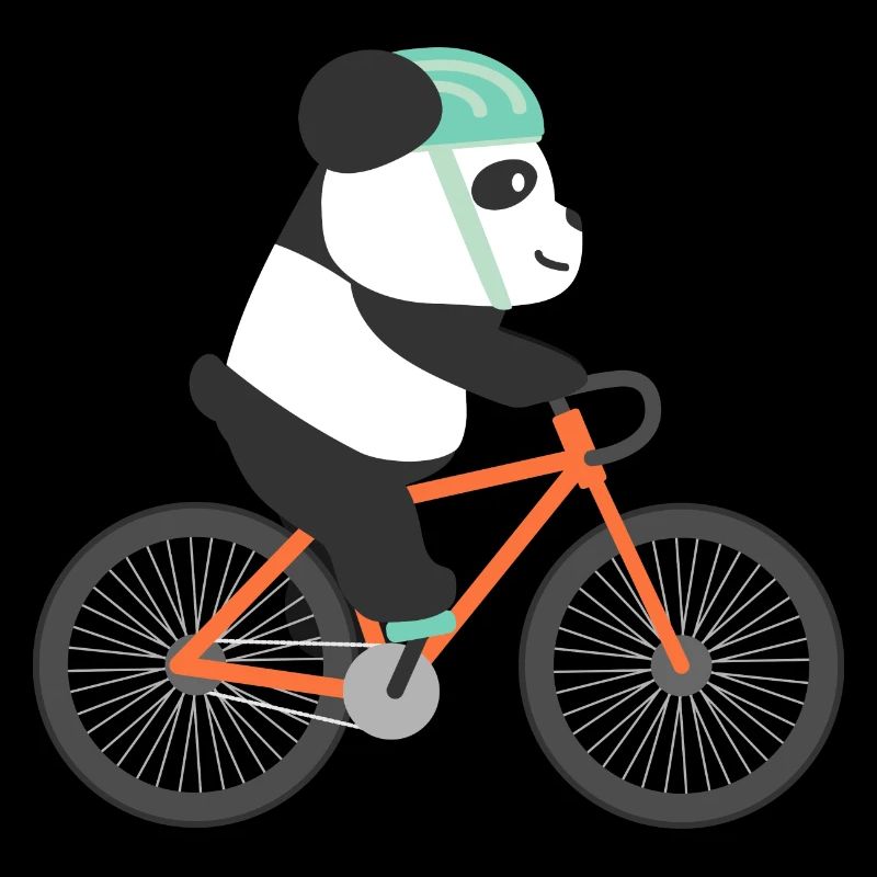 Panda Rides Bicycle Cyclist Gift Idea