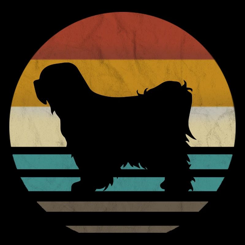 Tibet terrier retro