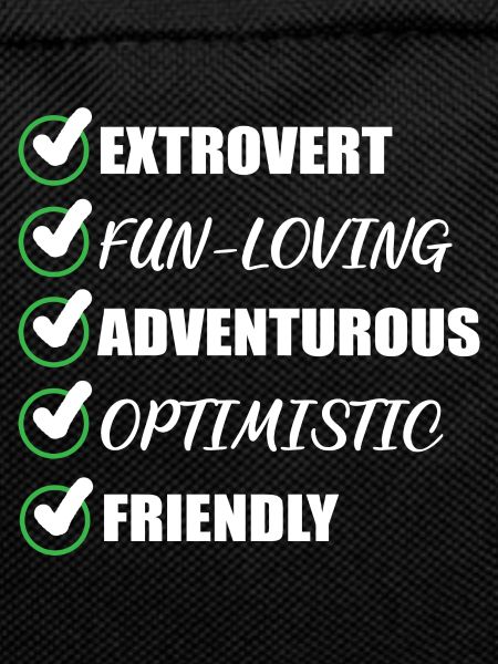 Extrovert funny adventurous person Geschen