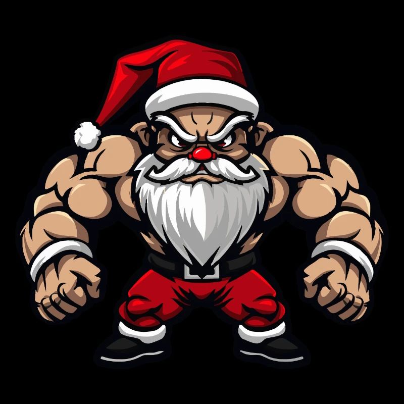 Père Noël Muscles Musculation