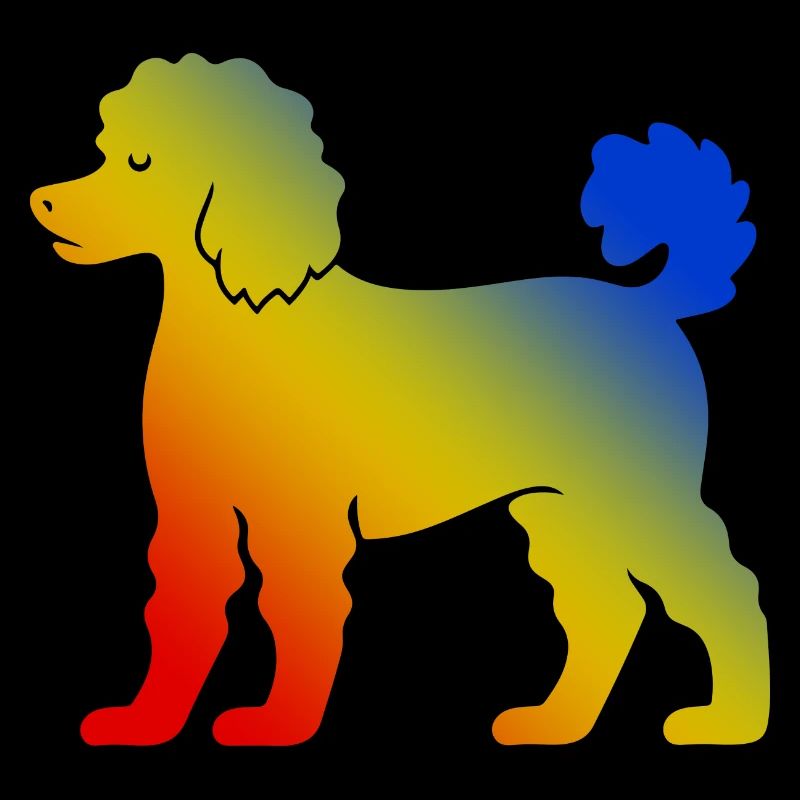 Poodle Hund Bunt
