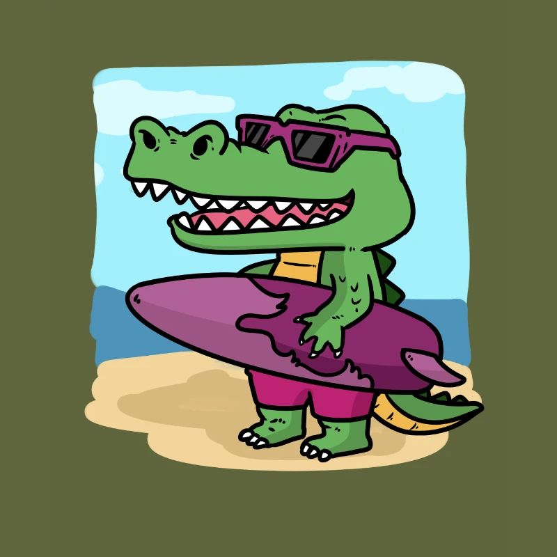 C'est le temps de surf de Crocodile C'est Crocodiles Sur